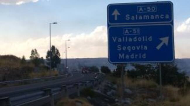 El acceso a la autovía a Salamanca ha permanecido cortado