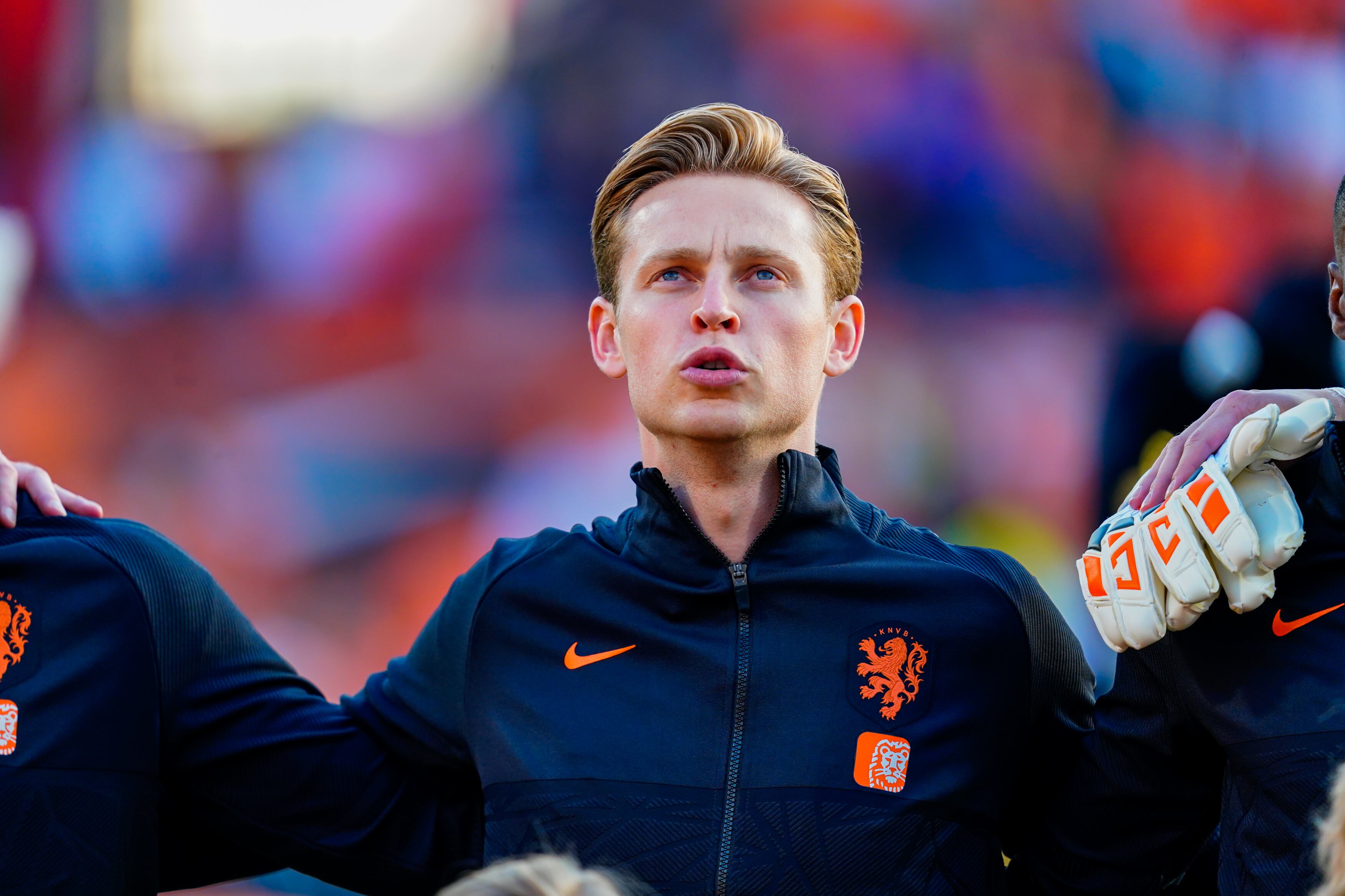 ROTTERDAM, NETHERLANDS - JUNE 14: Frenkie de Jong of the Netherlands during the UEFA Nations League A Group 4 match between the Netherlands and Wales at the Stadion Feyenoord on June 14, 2022 in Rotterdam, Netherlands (Photo by Geert van Erven/Orange Pictures/BSR Agency/Getty Images)