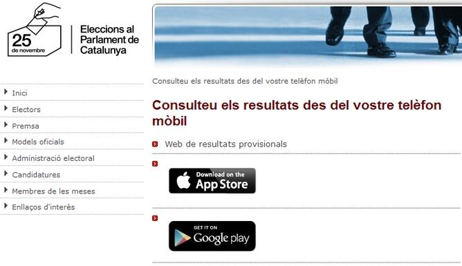 Imatge del web www.parlament2012.cat