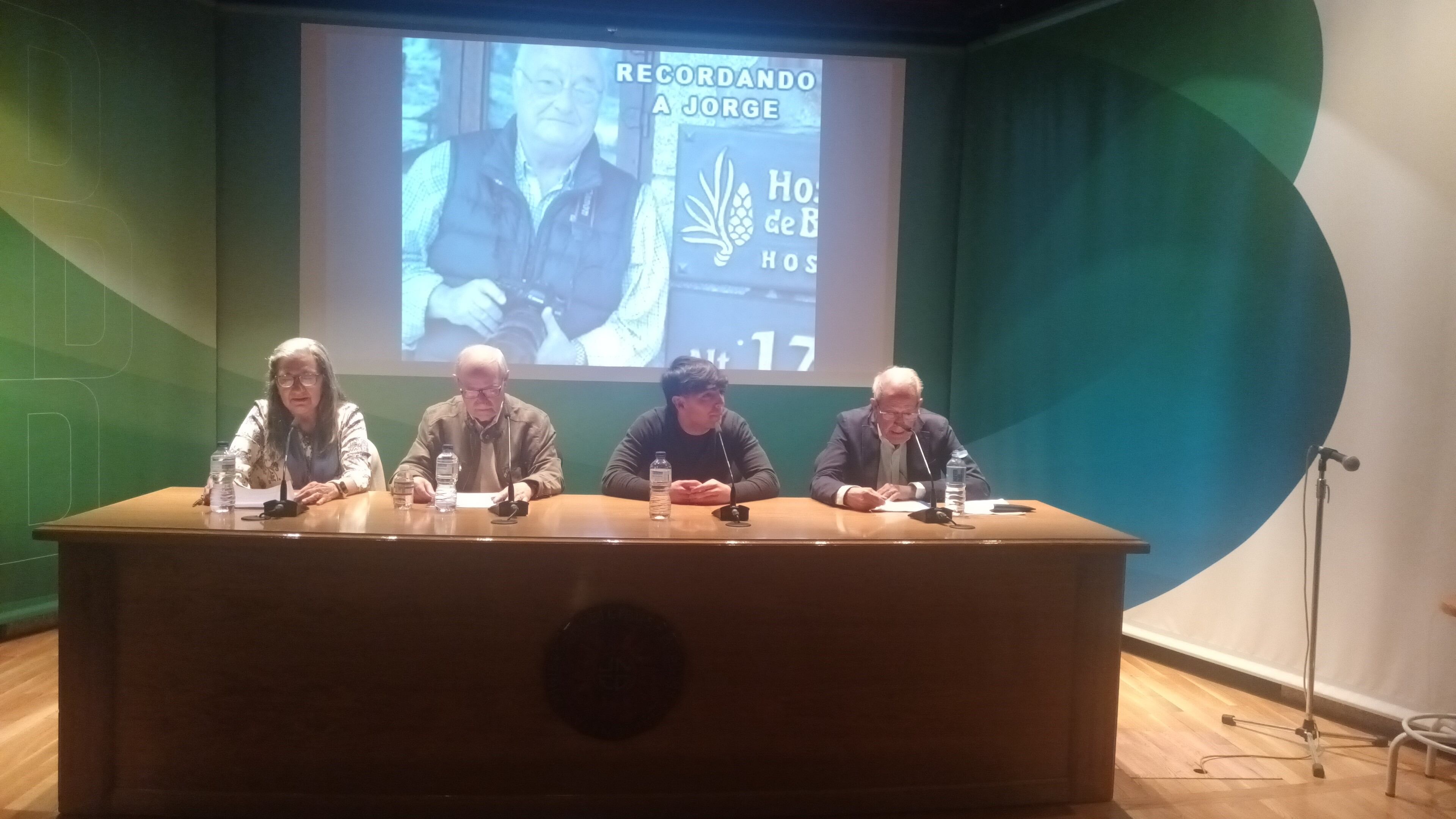 Montse Durán, Alfonso Ordín, Iván Pañart y Javier Martí en el homenaje a Jorge Mayoral