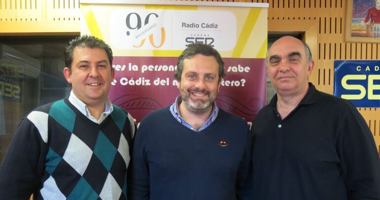 David Chinchilla, Jesús Devesa y Antonio Sánchez, durante el Doctorado Honoris Cádiz