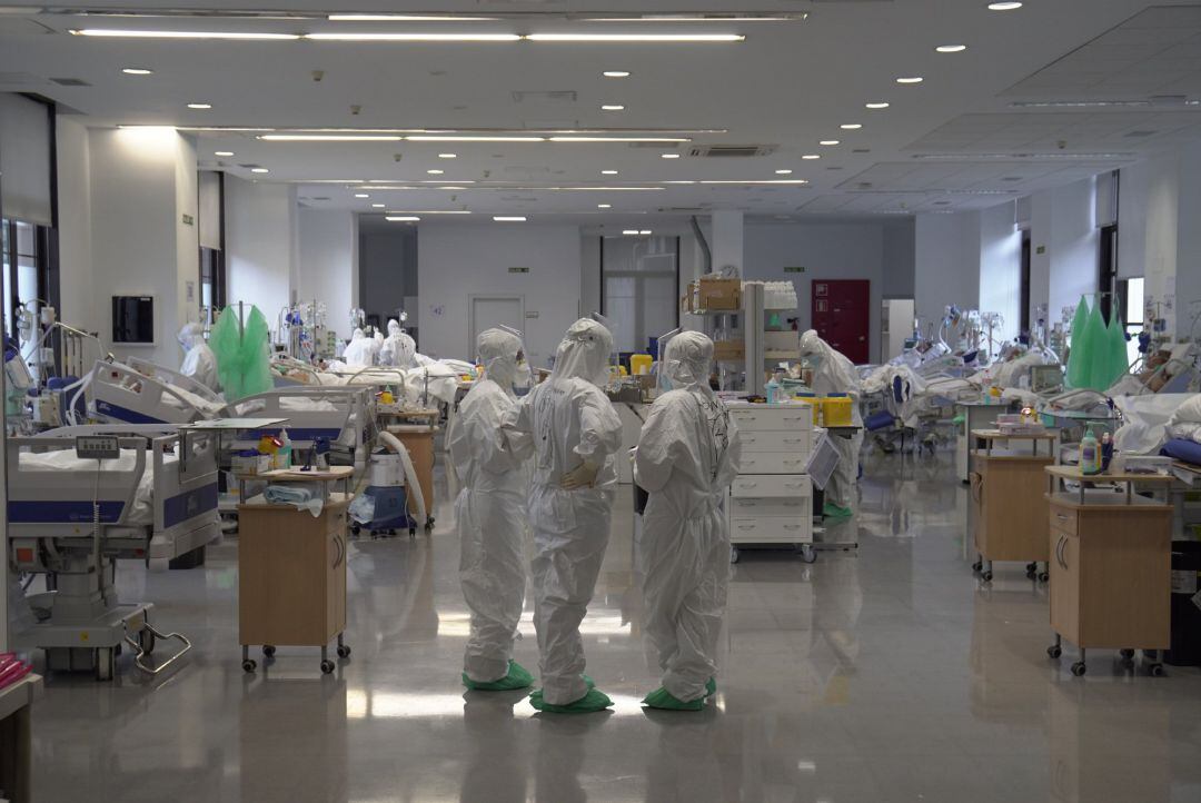 Imagen de unidades de críticos de un hospital español.