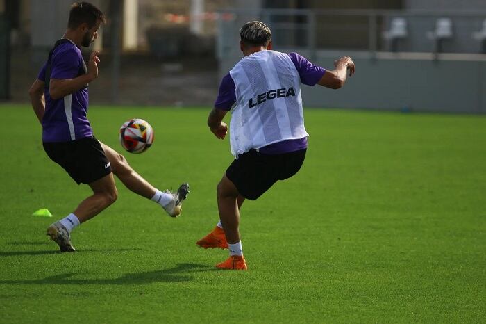 Un entreno de la Balona