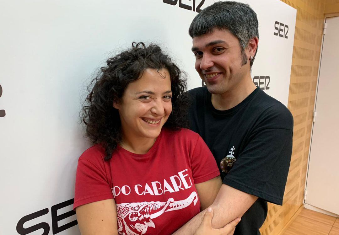 Elena Serrano y Fran Bermejo en los estudios de Radio Murcia