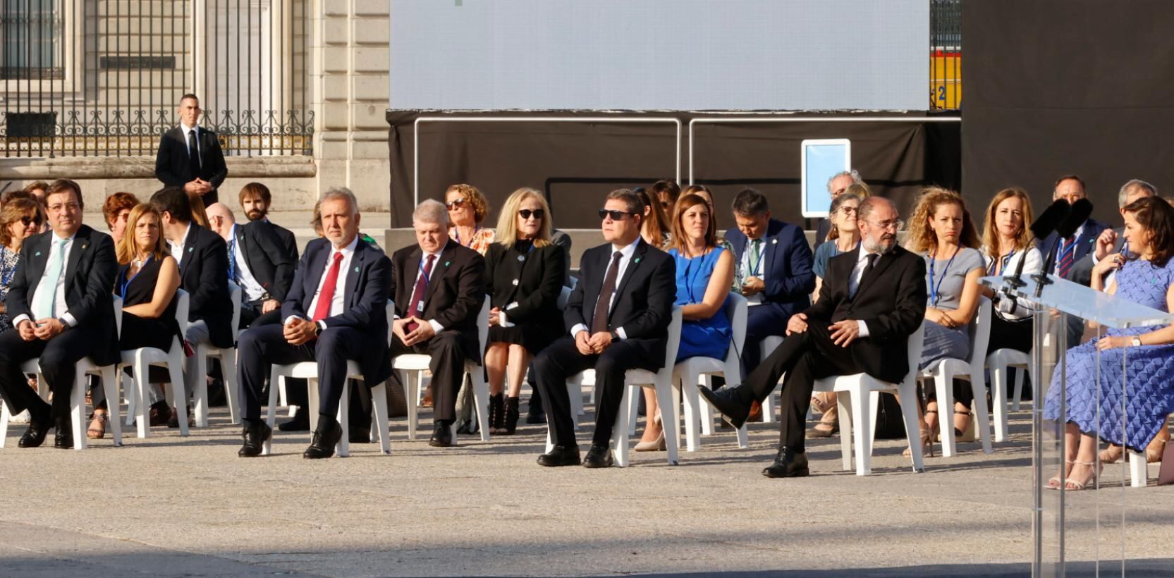 Emiliano García-Page en el memorial celebrado en Madrid por las víctimas del Covid-19