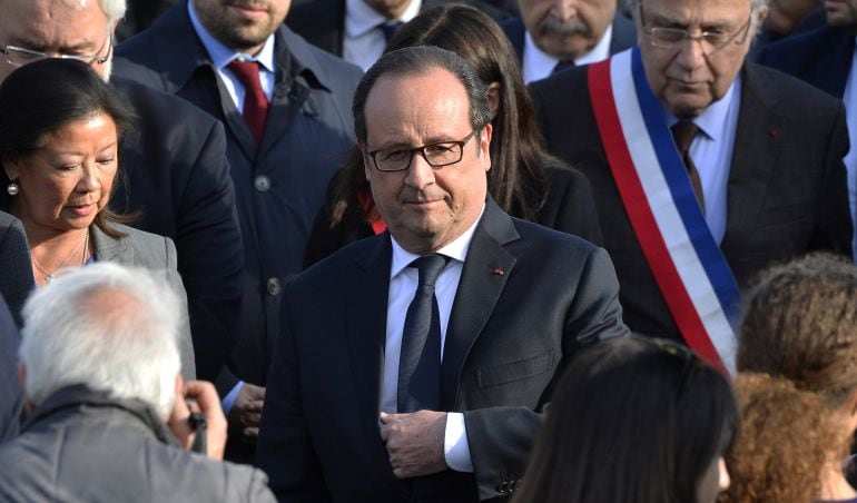 El presidente francés, François Hollande, en un acto