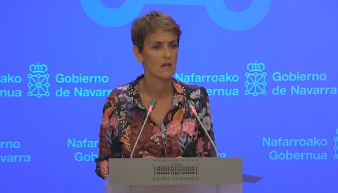 María Chivite, presidenta del Gobierno de Navarra