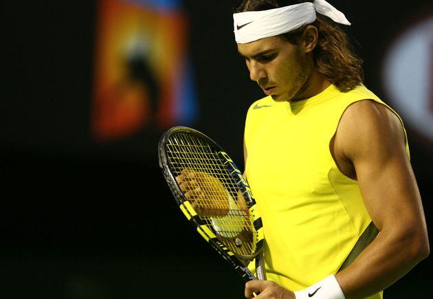 Rafa Nadal, durante un partido en 2007 en Melbourne