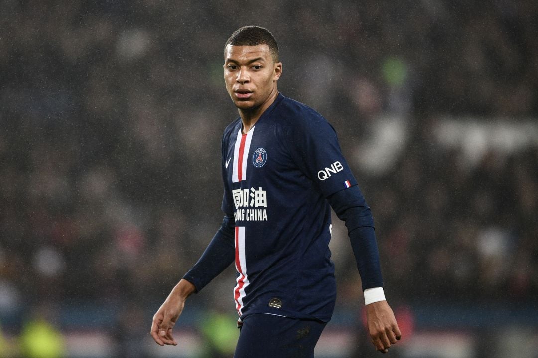 Mbappé, durante el partido contra el  Girondins de Burdeos.