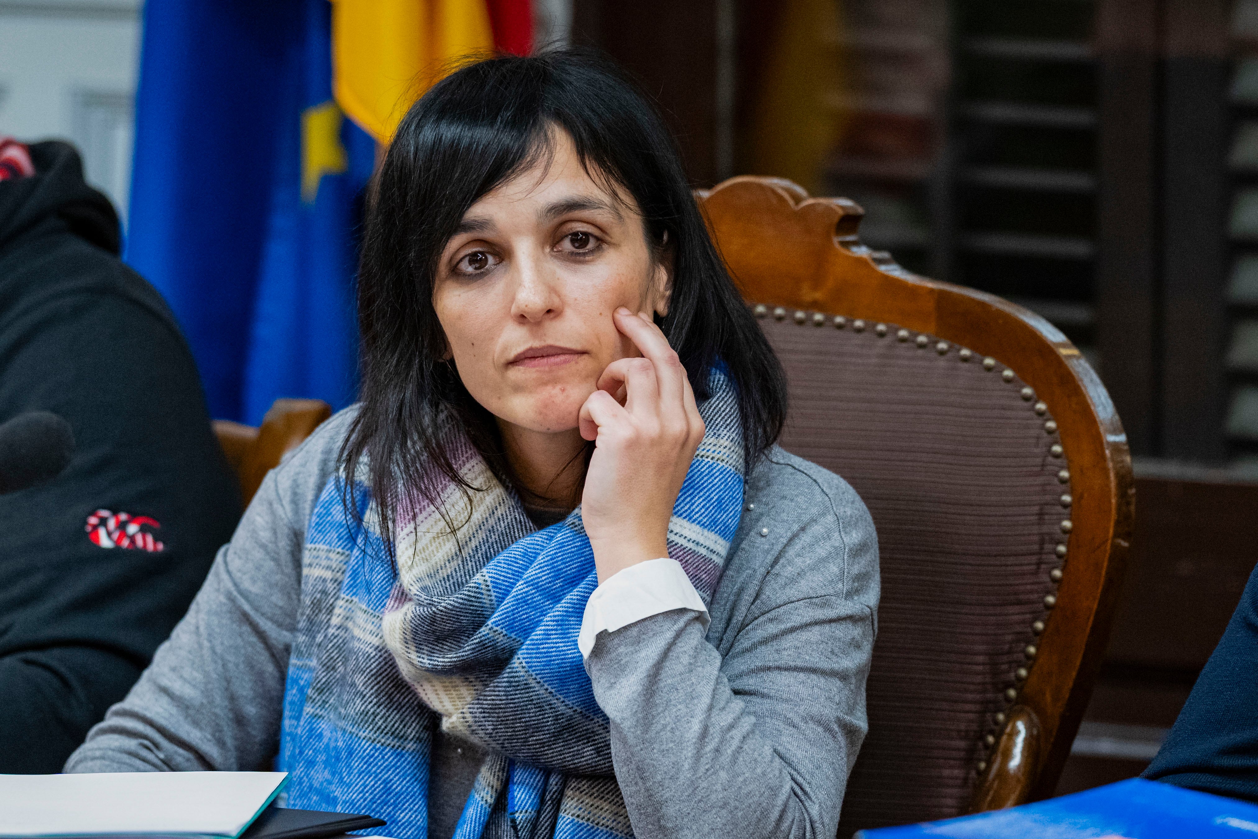 La alcaldesa de Ripoll Silvia Orriols se somete a una cuestión de confianza, este jueves en el ayuntamiento de la localidad gerundense.