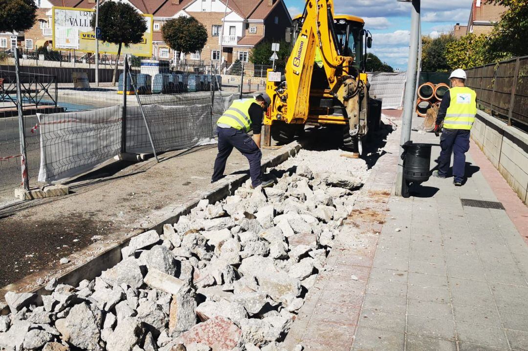 Obras nuevo tramo de colector