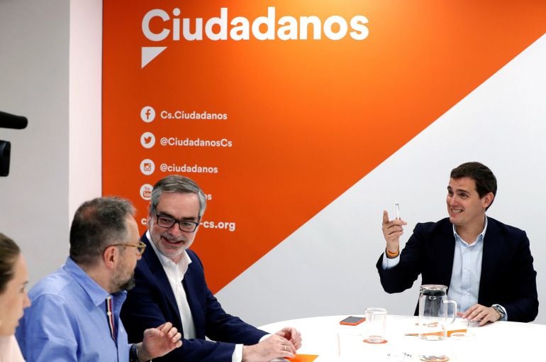 El líder de Ciudadanos, Albert Rivera, preside la reunión del Comité Permanente del partido.