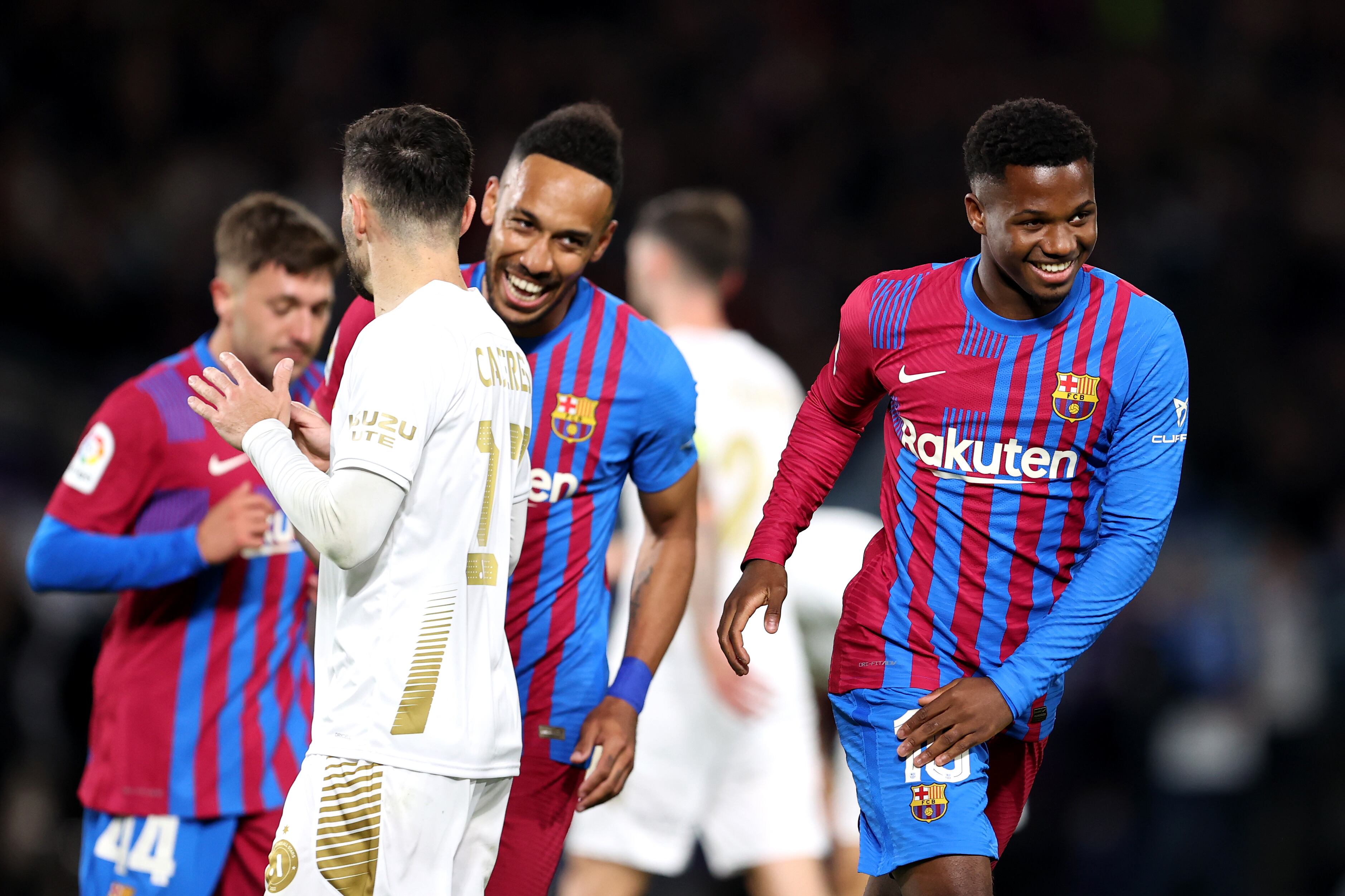 Ansu Fati celebra el gol de la victoria del Barcelona ante el A-League All Stars