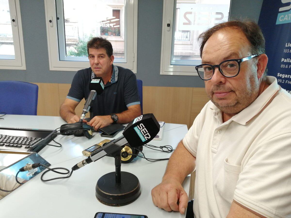 Carles Ribes, vicepresident del gremi de pastissers de Lleida i Manel Llaràs, membre de la junta dels forners de Lleida.