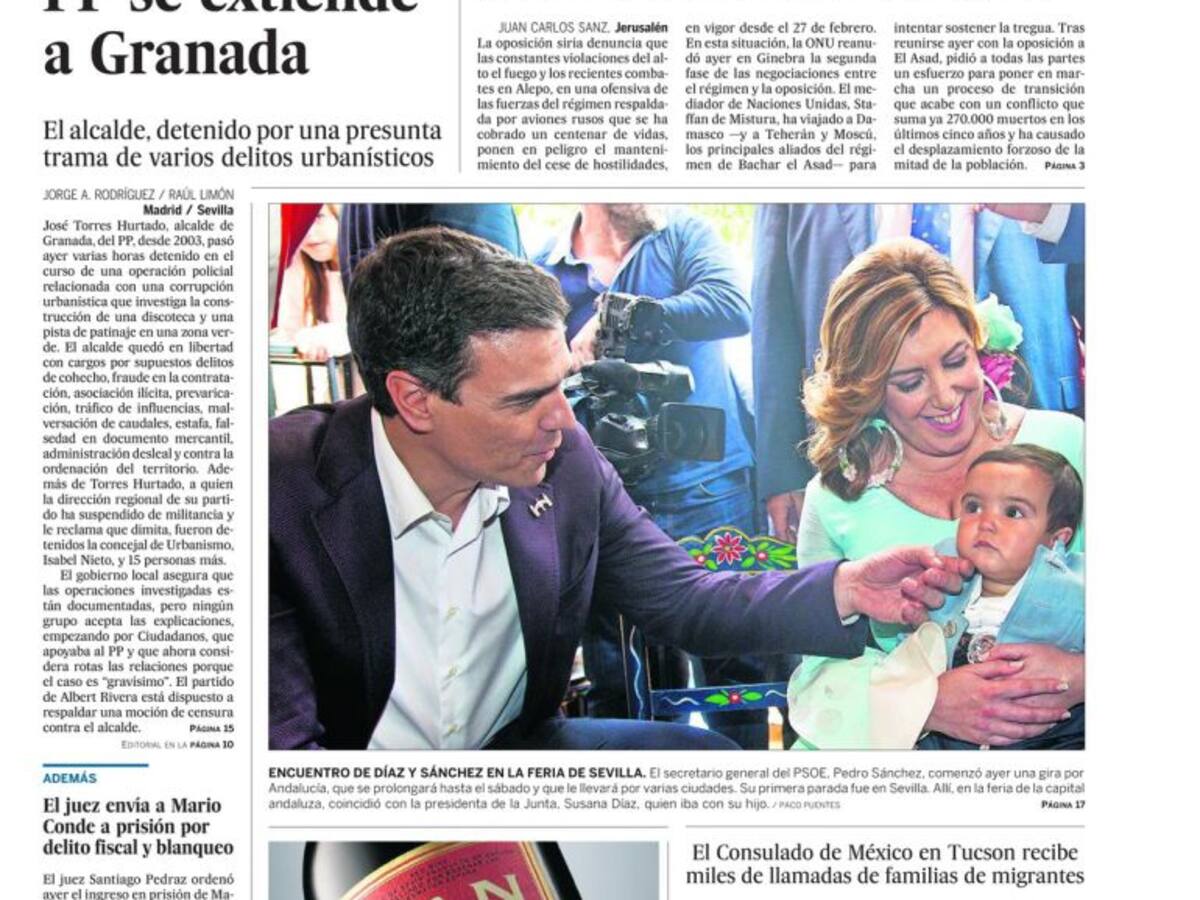 Portadas periódicos 14 de abril de 2016