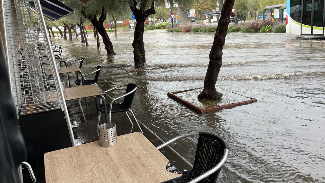 Inundación en el Sardinero.
