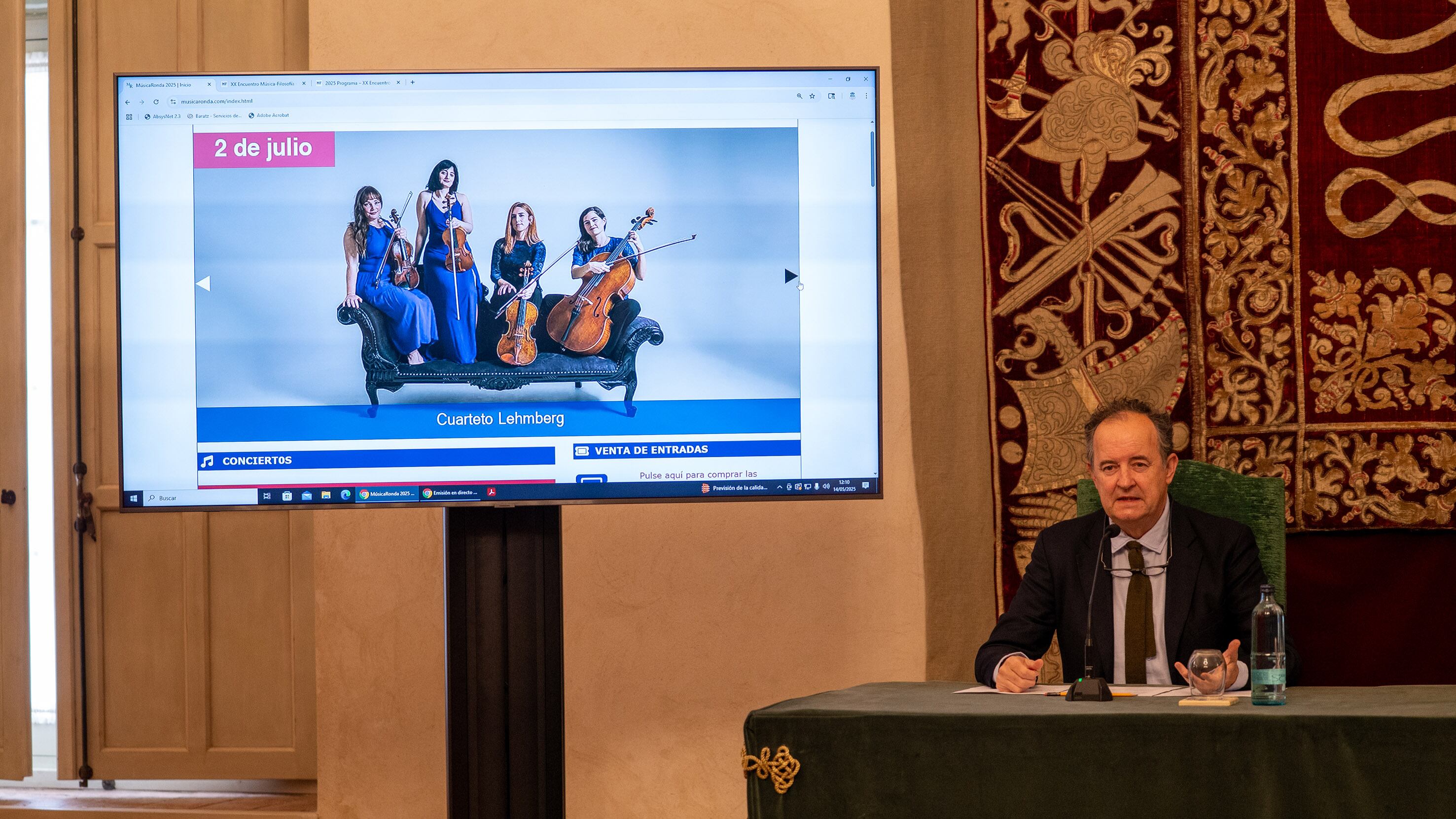Ignacio Herrera durante la presentación de la Semana de la Música este miércoles