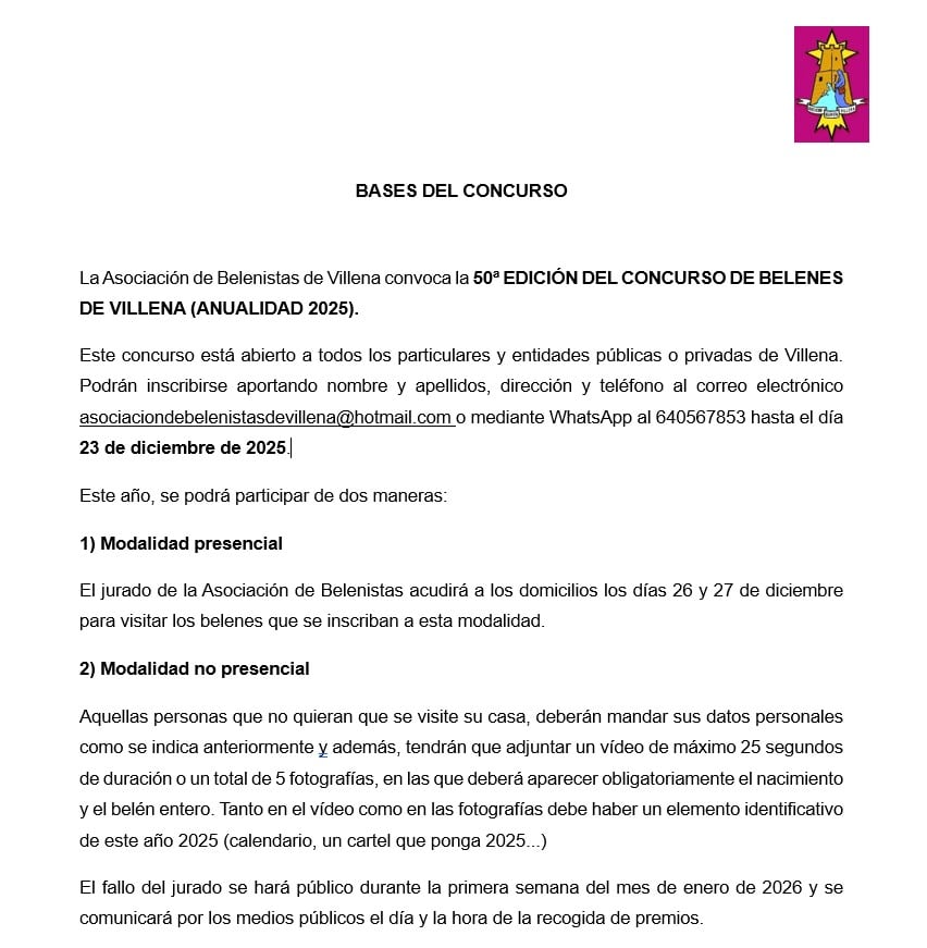 Bases del concurso 2025