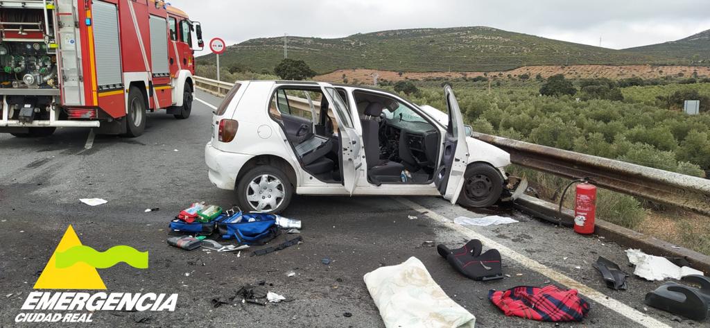 Accidente en la N430 a la altura de Alcolea de Calatrava