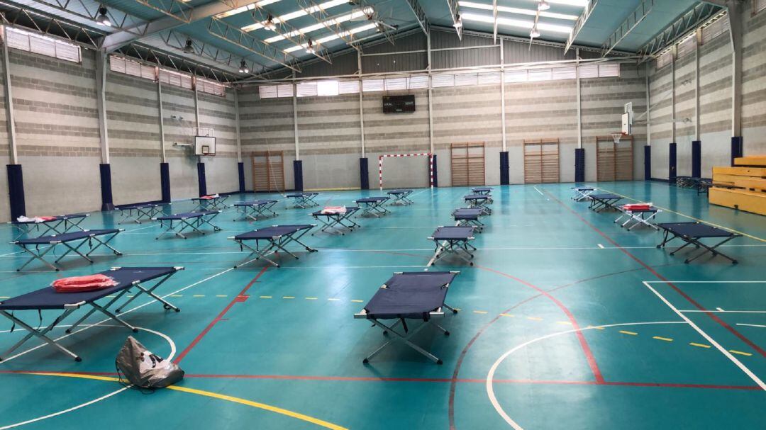 Camas en el albergue del Andrés Mateo.