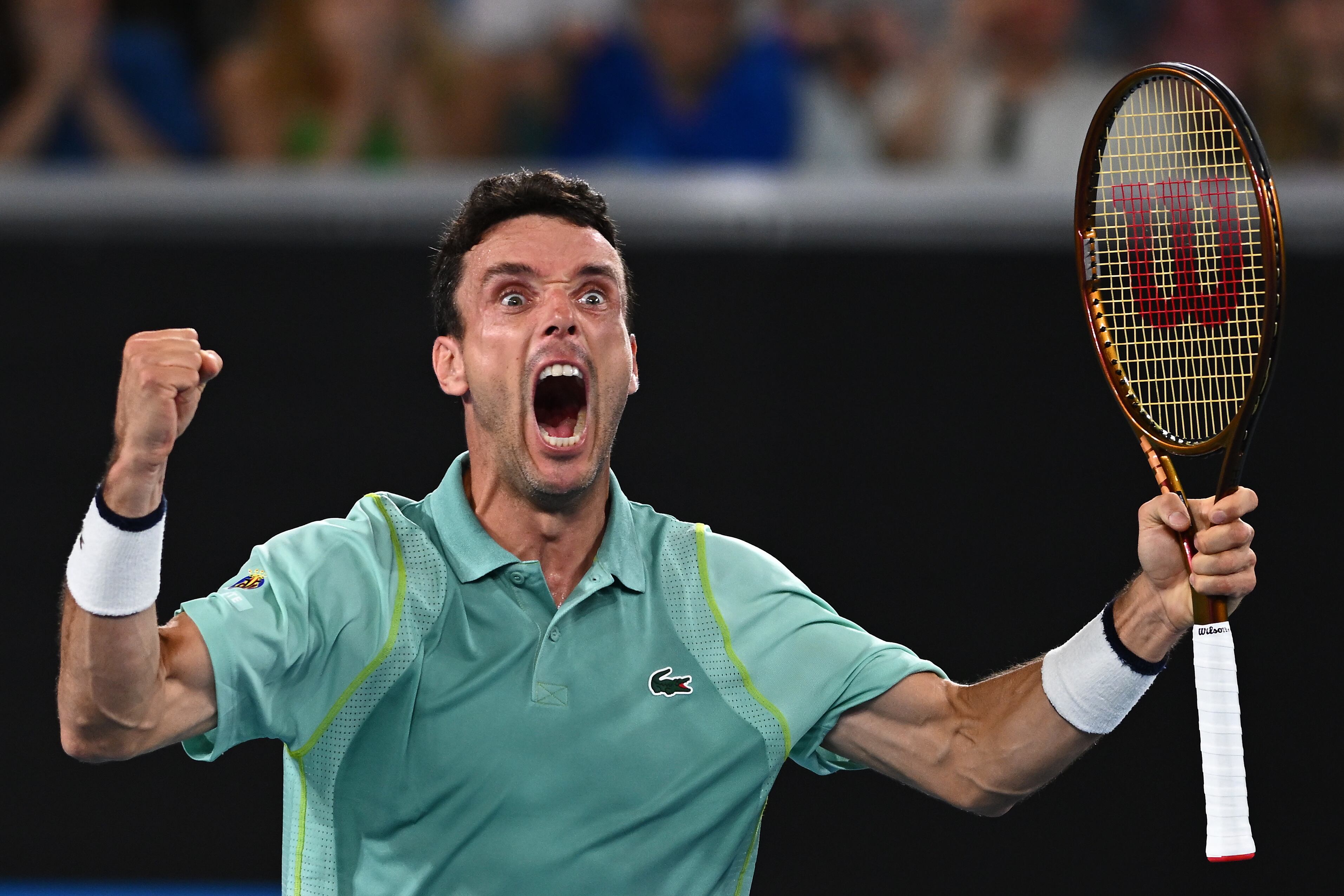 Bautista celebra su victoria ante Murray.