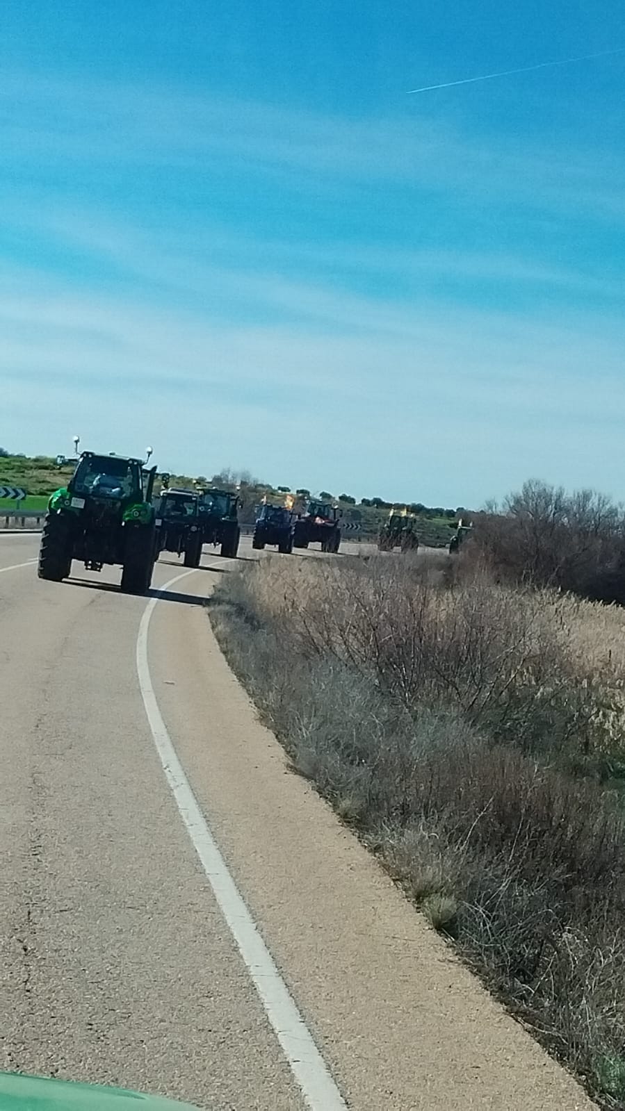 Tractores esta tarde de camino a Madrid