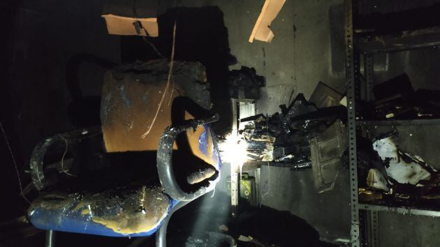 Así quedaba el interior de estas instalaciones comerciales