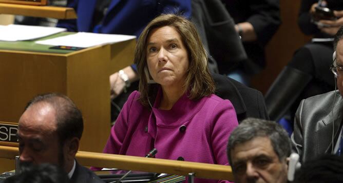 La ministra española de Sanidad, Servicios Sociales e Igualdad Ana Mato asiste a la 57ª Comisión de la ONU sobre la Mujer bajo el título &quot;Sobre la eliminación de la violencia de género&quot; celebrado en la sede de dicho organismo en Nueva York