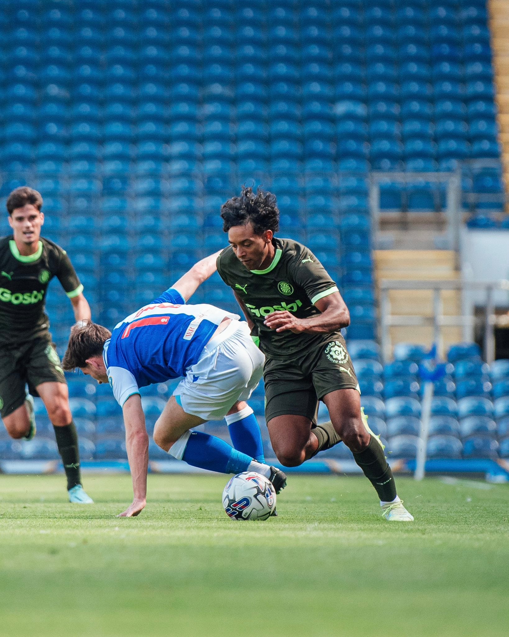 Jastin Garcia, en un partit d&#039;aquesta pretemporada amb el Girona.