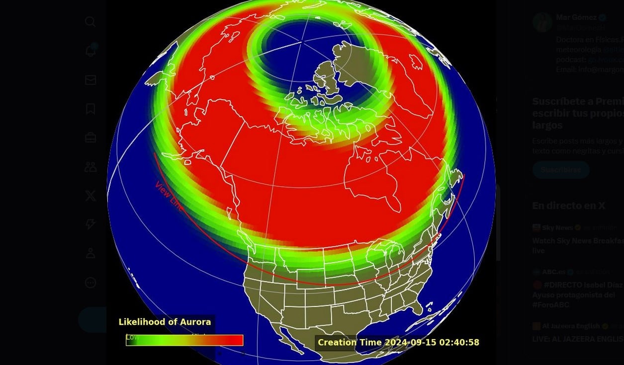 Una potente tormenta geomagnética golpeará la Tierra y permitirá ver auroras boreales desde zonas poco habituales.