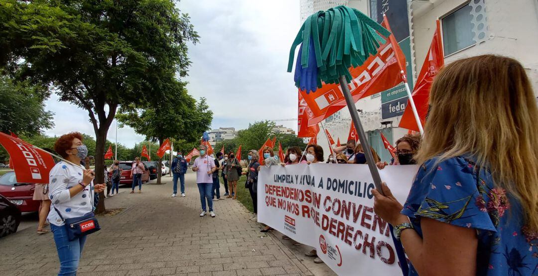 Imagen de la concentración de este viernes en Albacete