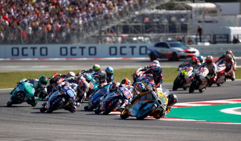 Momento de la carrera de Moto3