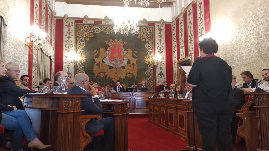 Intervención en el Pleno de la representante de los comerciantes