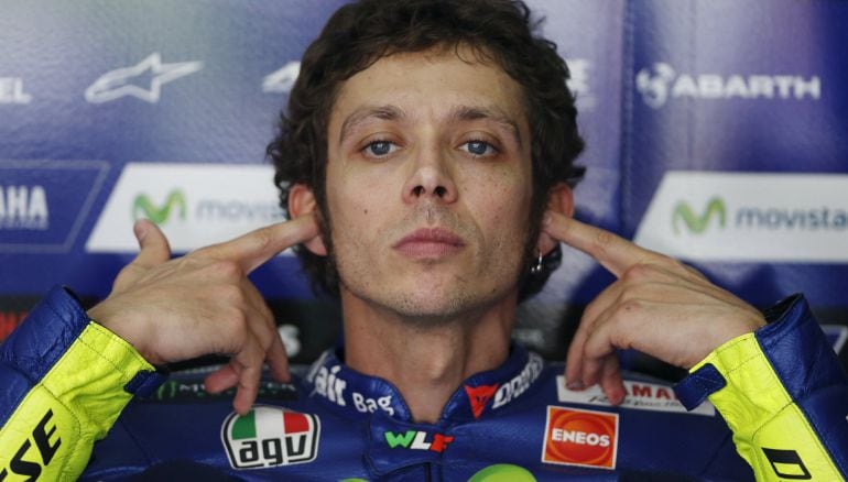 Valentino Rossi, en los entrenamientos del GP de Malasia.