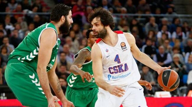 Bourousis y Teodosic, los dos grandes protagonistas del partido.