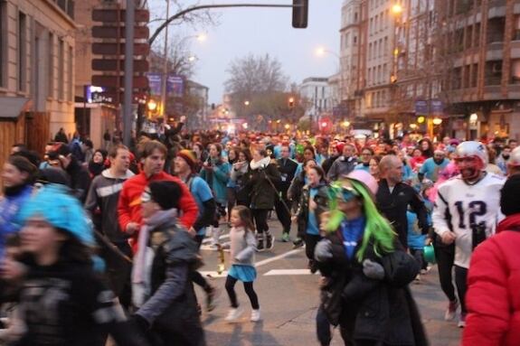 Imagen de la carrera popular con la que se despide el año en la capital de La Rioja.