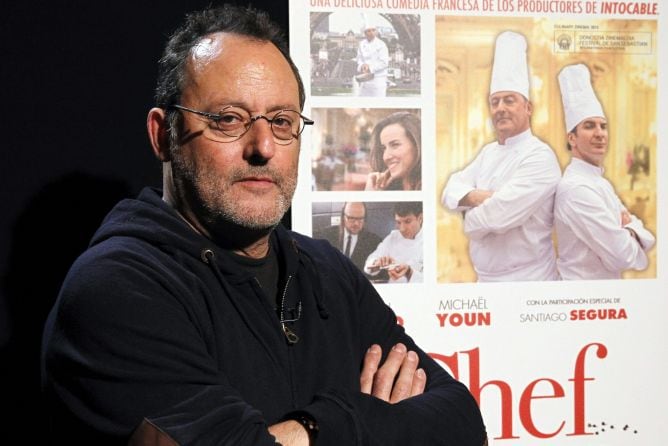 El actor francés Jean Reno, durante una entrevista concedida en Madrid con motivo del estreno de la película &quot;El chef, la receta de la felicidad&quot;, del cineasta Daniel Cohen.