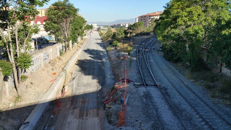 Obras del AVE en la Barriada de la Juventud de Granada