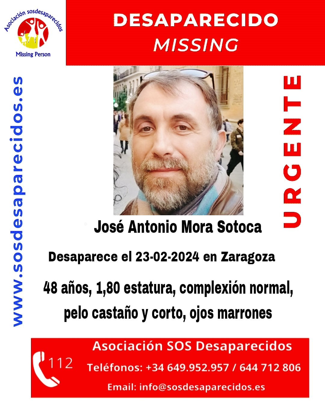 Anuncio de SOS Desaparecidos