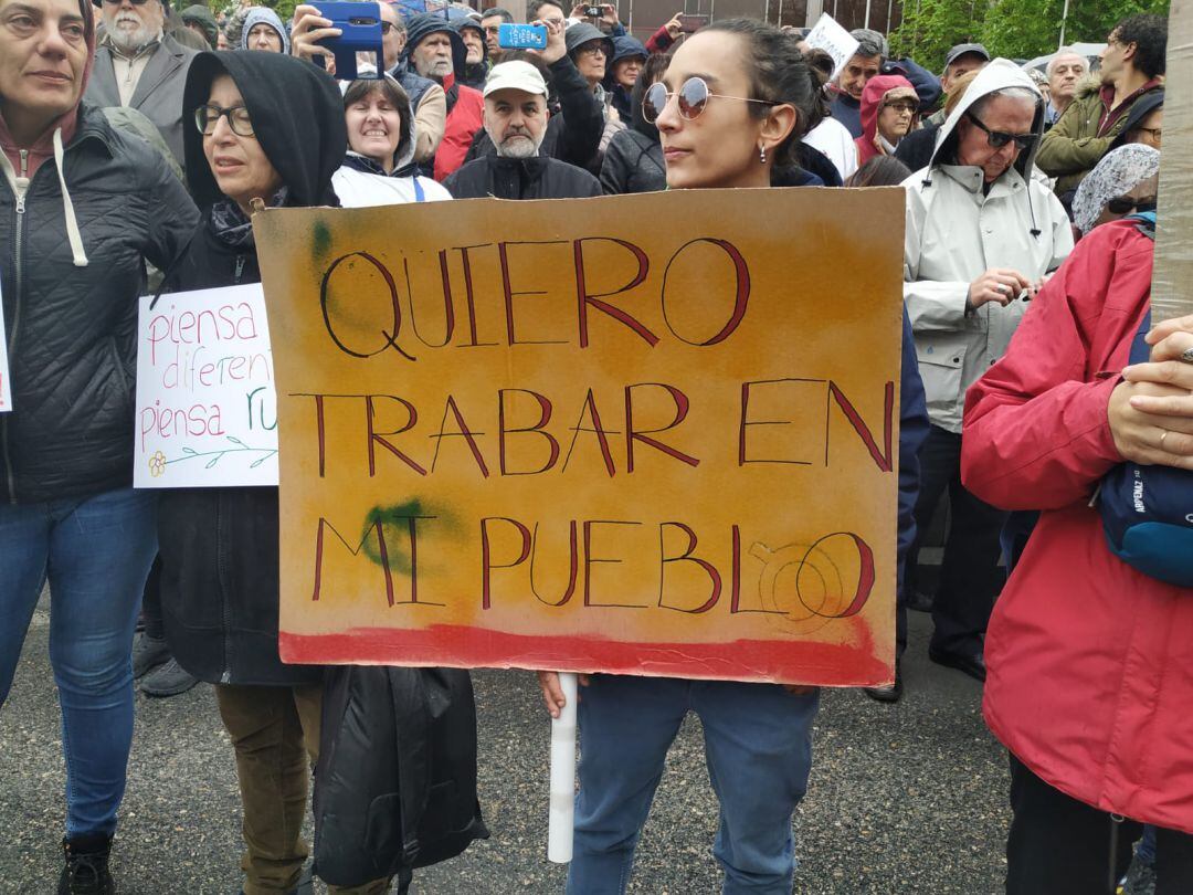 Vecinos de Soria en la manifestación de la "Revuelta de la España vaciada"