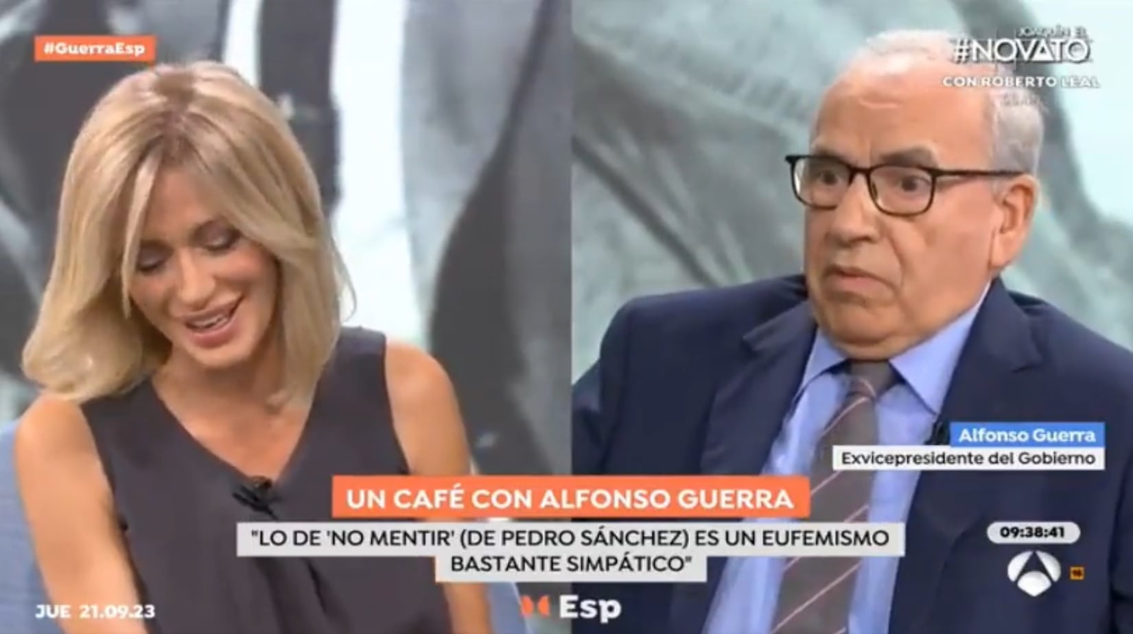 Susanna Griso entrevista a Alfonso Guerra en &#039;Espejo Público&#039;