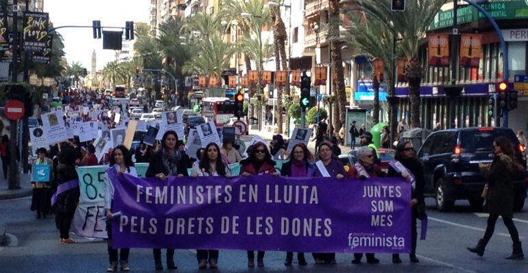 Manifestación del Día Internacional de la Mujer en Alicante