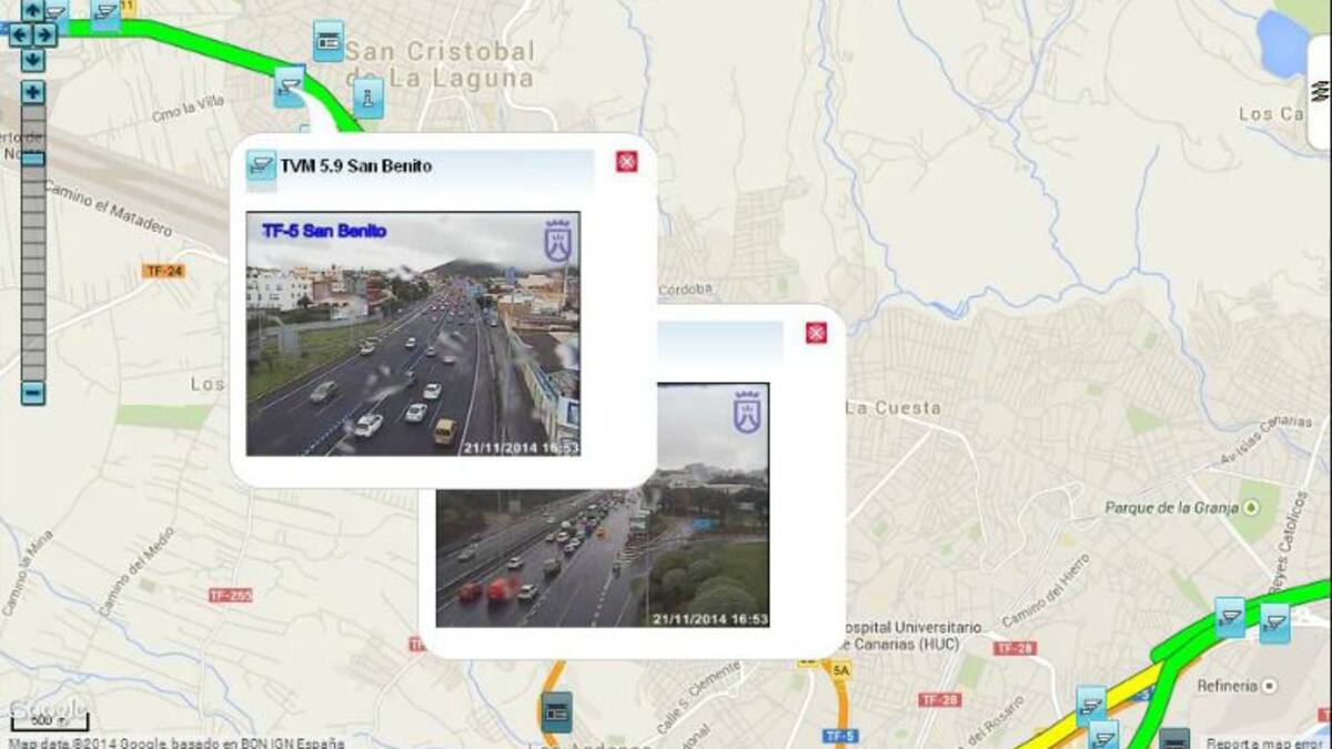 La lluvia colapsa la TF-5
