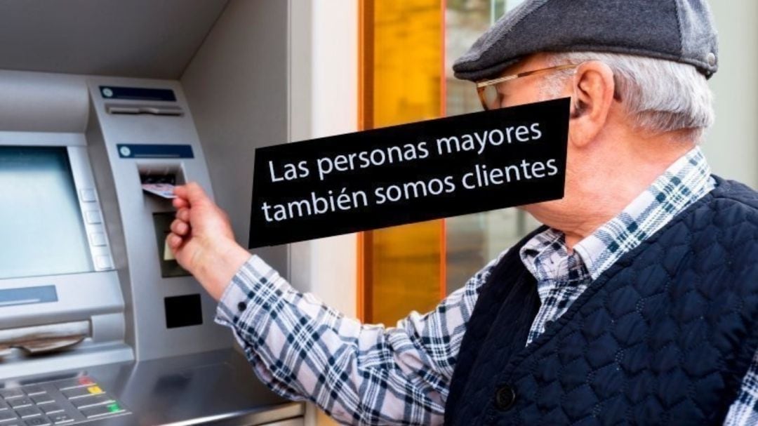 Imagen de la campaña liderada por Carlos, el hombre de 78 años que denunció la exclusión bancaria de los más mayores