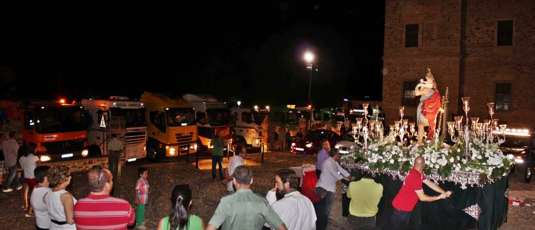 Salida de la imagen de San Cristobal en Viso del Marqués