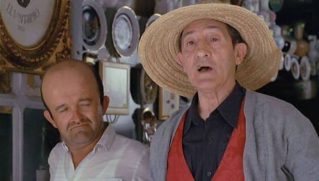 Rafa junto a Luis Ciges en la película &#039;Hay que deshacer la casa&#039;, rodada en Guadalajara.