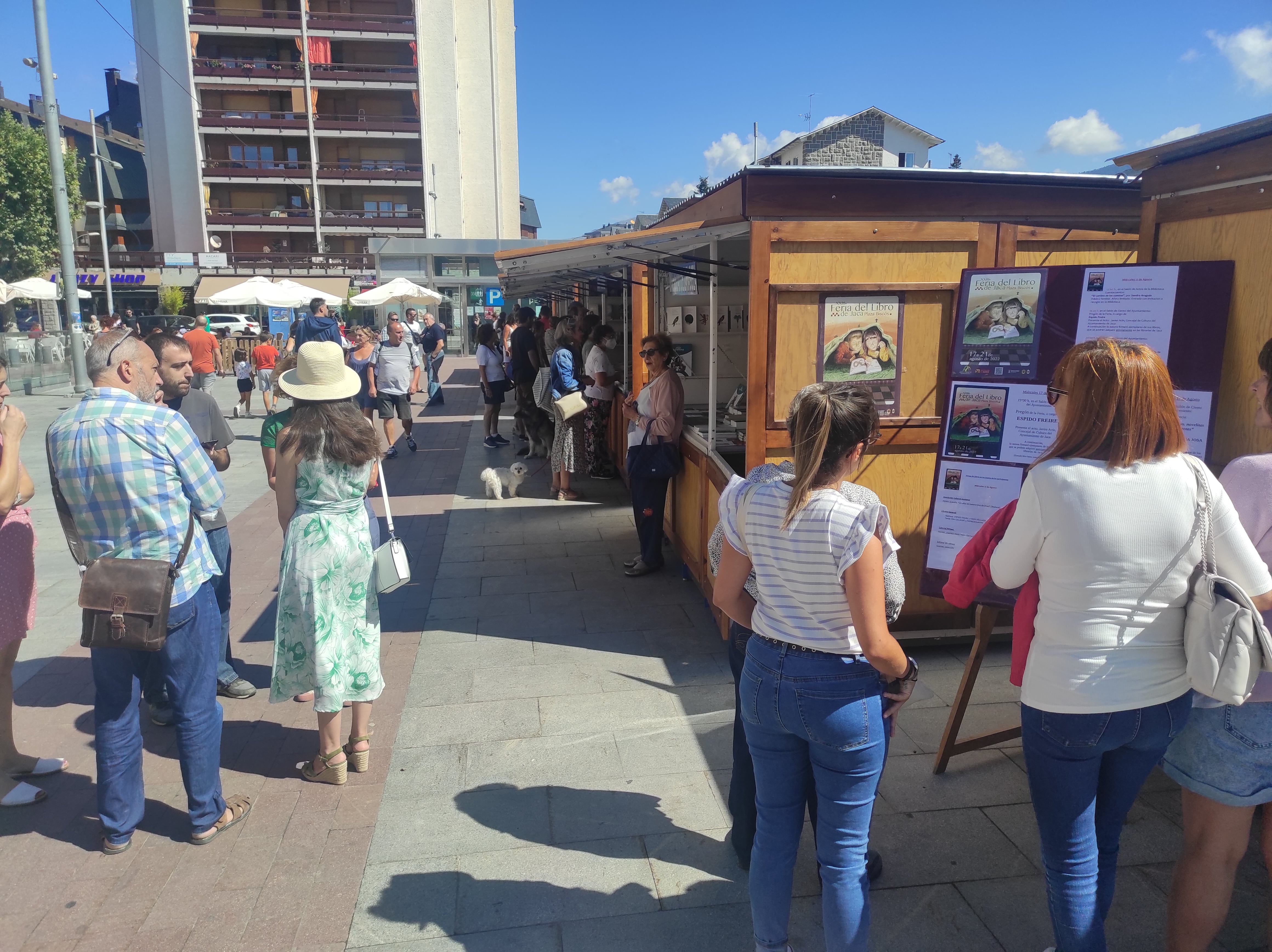 Feria Libro de jaca en la Plaza Biscós