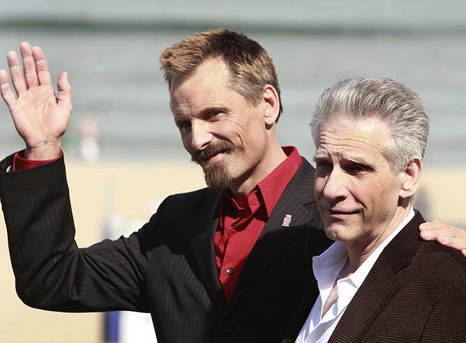 David Cronenberg (D) junto a Viggo Mortensen.