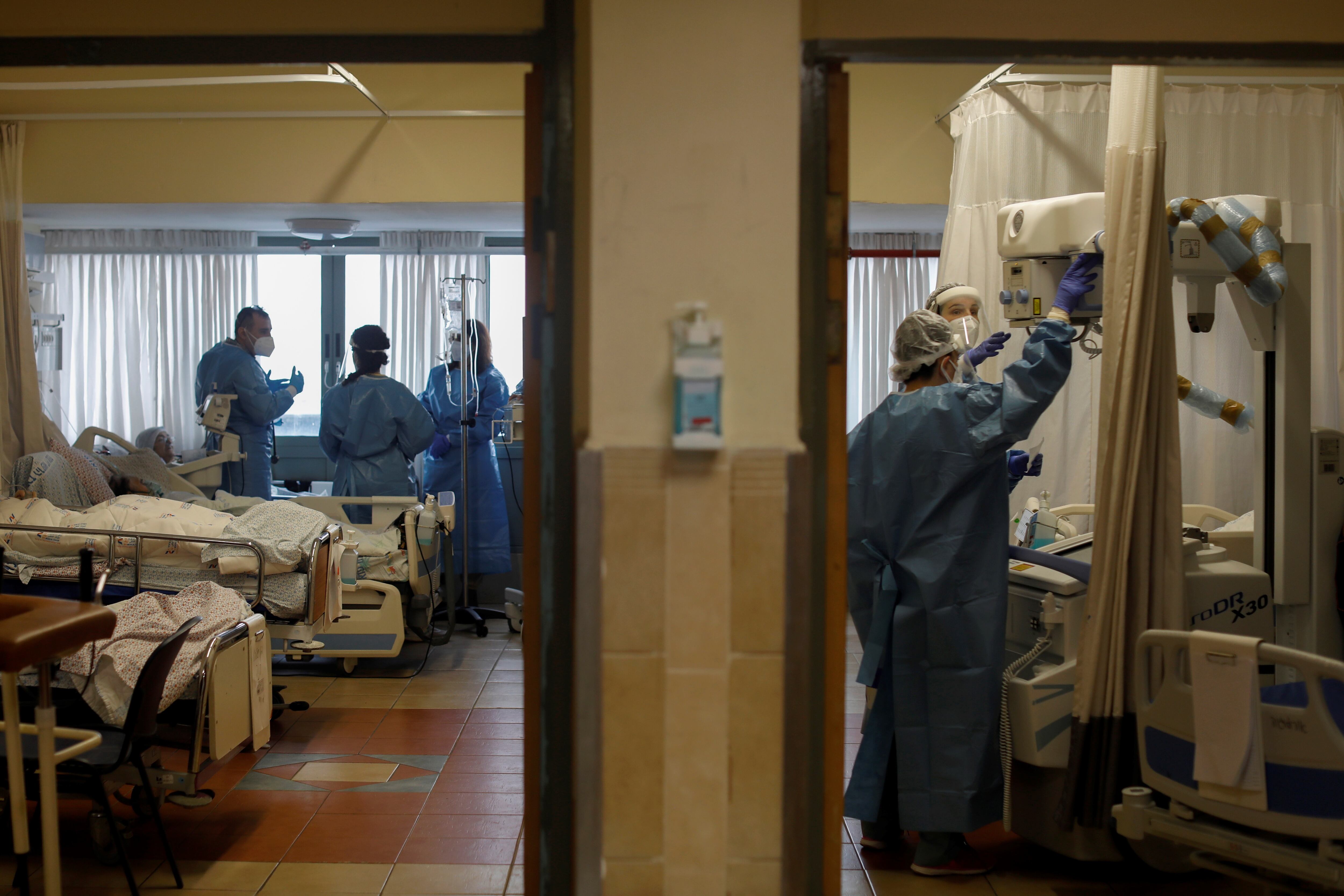 Un hospital de Reino Unido con pacientes COVID