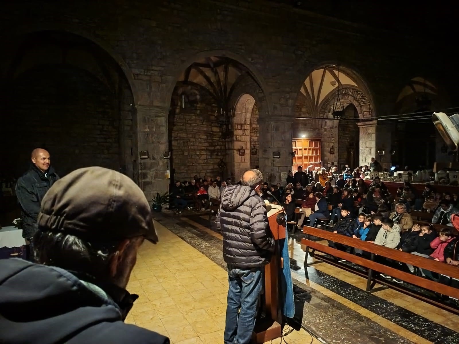 Momento de la inauguración de la Navidad y del Belén en Boltaña